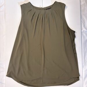 Ann Taylor Olive Green Sleeveless Blouse